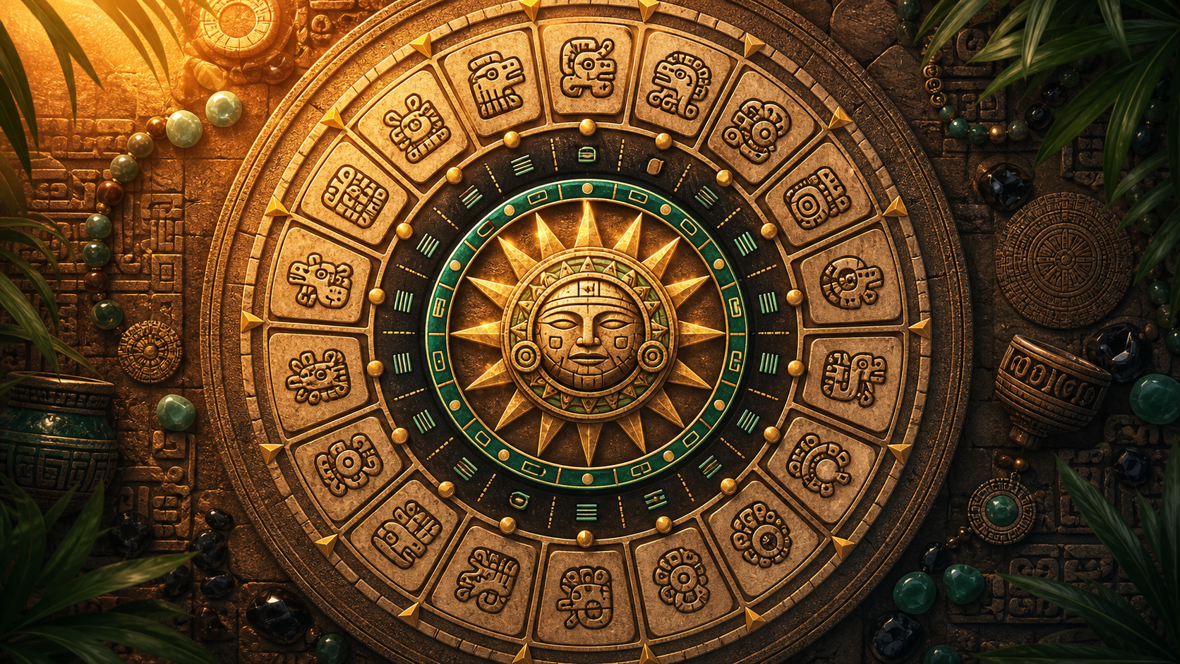 Tzolk'in inspired Mayan astrology chart with day sign and tone markers
